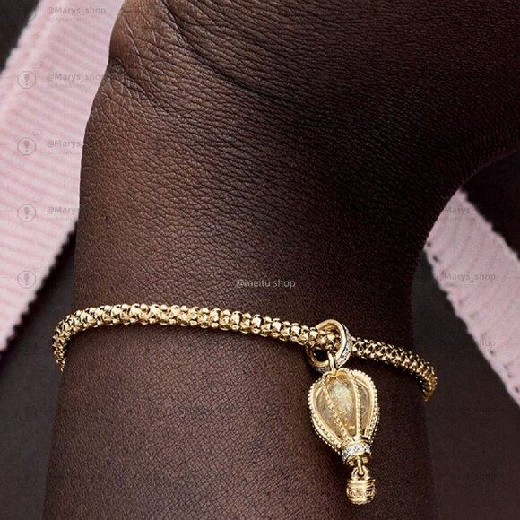 Pandora Sparkling Clear Hot Air Balloon Dangle Charm - Picture 4 of 6